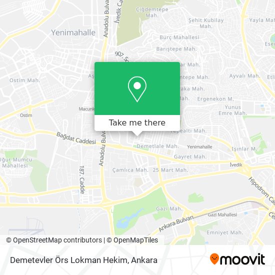 Demetevler Örs Lokman Hekim map