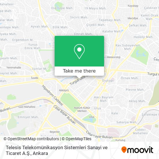 Telesis Telekomünikasyon Sistemleri Sanayi ve Ticaret A.Ş. map