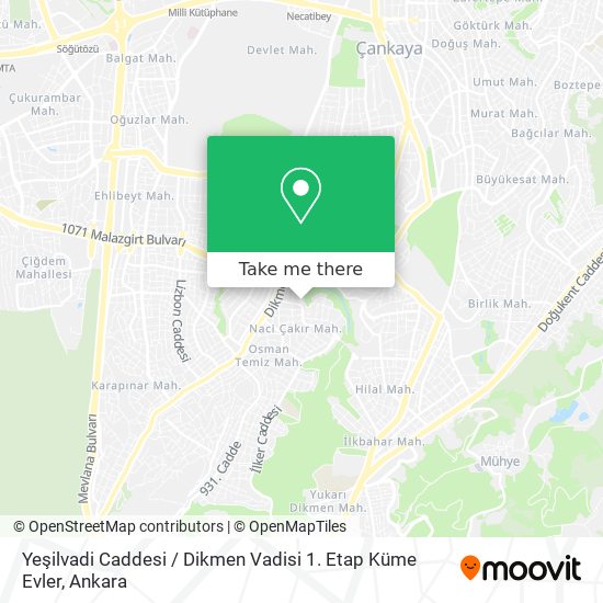Yeşilvadi Caddesi / Dikmen Vadisi 1. Etap Küme Evler map