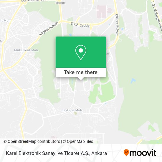 Karel Elektronik Sanayi ve Ticaret A.Ş. map