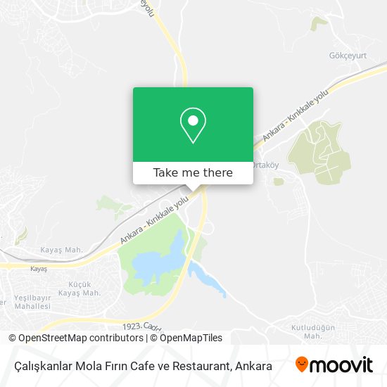 Çalışkanlar Mola Fırın Cafe ve Restaurant map