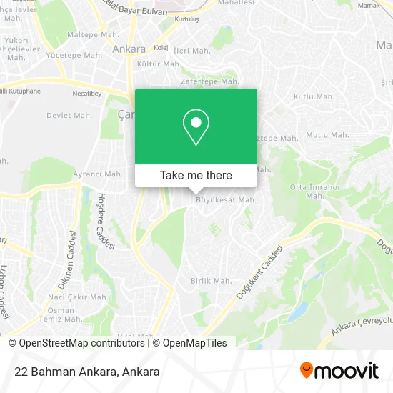 22 Bahman Ankara map