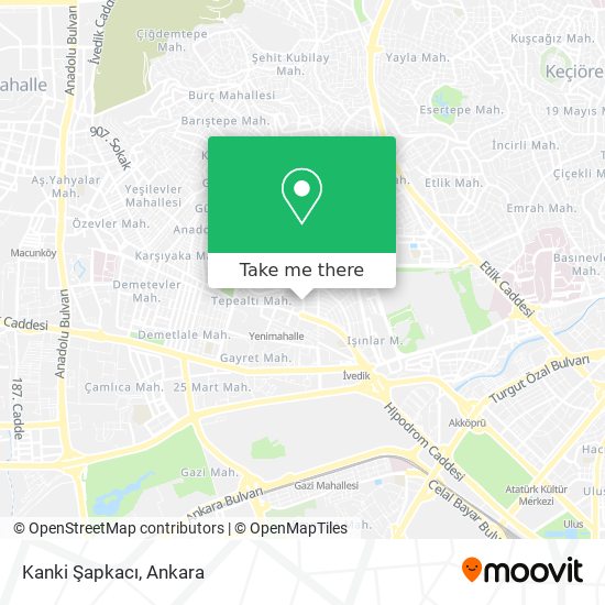 Kanki Şapkacı map