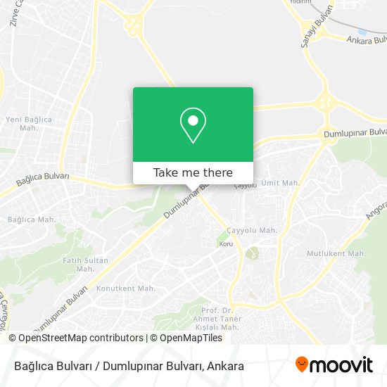 Bağlıca Bulvarı / Dumlupınar Bulvarı map