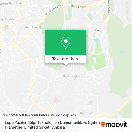 Lupe Yazılım Bilgi Teknolojileri Danışmanlık ve Eğitim Hizmetleri Limited Şirketi map