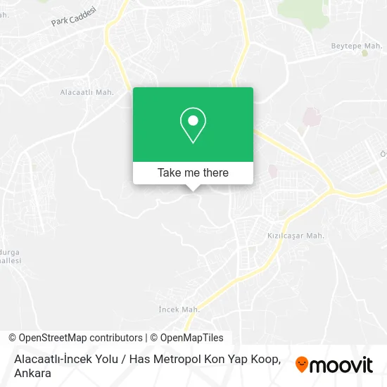 Alacaatlı-İncek Yolu / Has Metropol Kon Yap Koop map