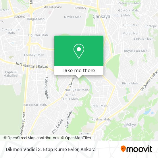 Dikmen Vadisi 3. Etap Küme Evler map