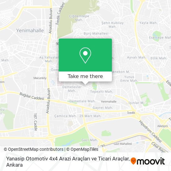 Yanasip Otomotiv 4x4 Arazi Araçları ve Ticari Araçlar map