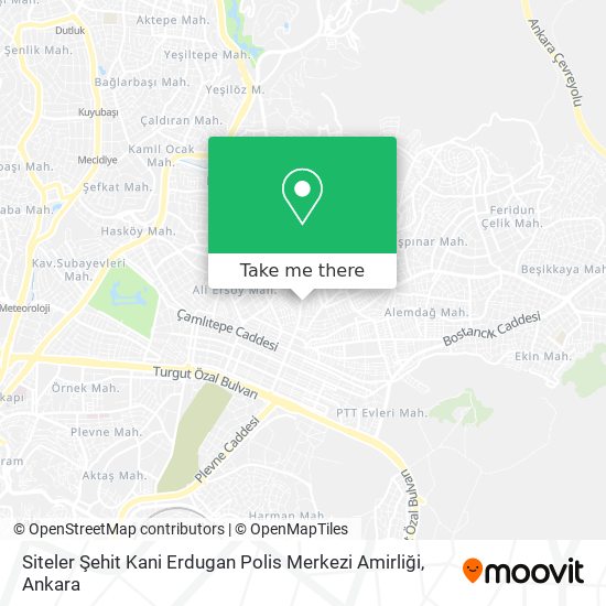 Siteler Şehit Kani Erdugan Polis Merkezi Amirliği map