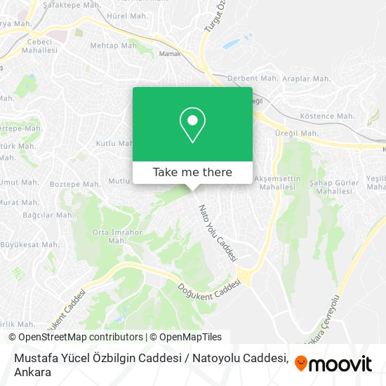 Mustafa Yücel Özbilgin Caddesi / Natoyolu Caddesi map