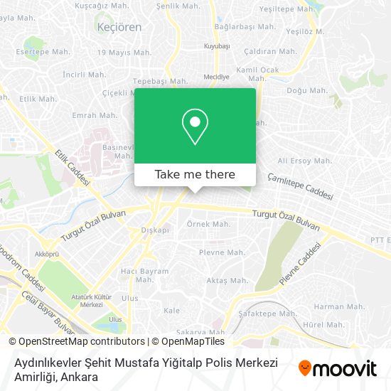 Aydınlıkevler Şehit Mustafa Yiğitalp Polis Merkezi Amirliği map