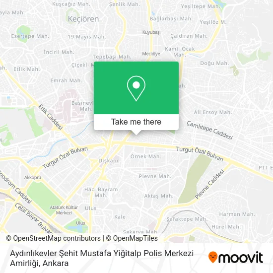 Aydınlıkevler Şehit Mustafa Yiğitalp Polis Merkezi Amirliği map