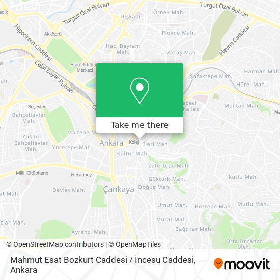 Mahmut Esat Bozkurt Caddesi / İncesu Caddesi map
