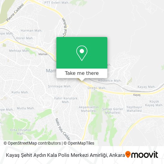 Kayaş Şehit Aydın Kala Polis Merkezi Amirliği map