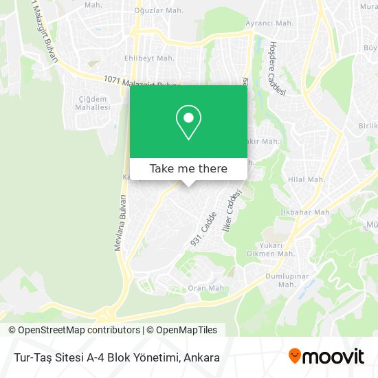 Tur-Taş Sitesi A-4 Blok Yönetimi map