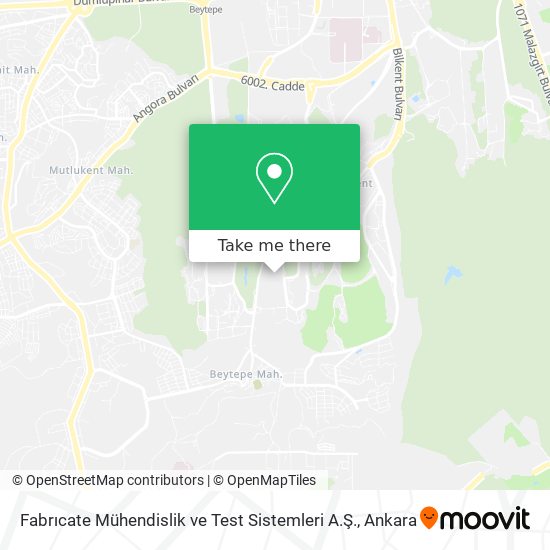 Fabrıcate Mühendislik ve Test Sistemleri A.Ş. map