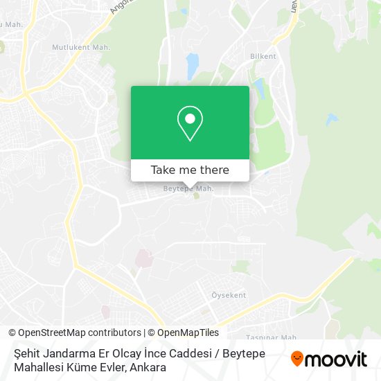 Şehit Jandarma Er Olcay İnce Caddesi / Beytepe Mahallesi Küme Evler map