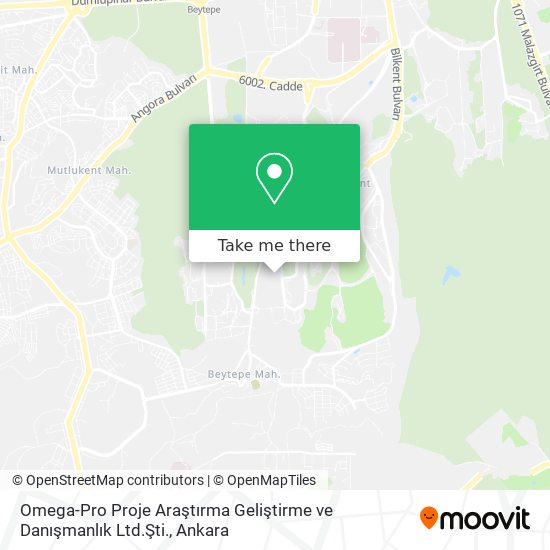 Omega-Pro Proje Araştırma Geliştirme ve Danışmanlık Ltd.Şti. map