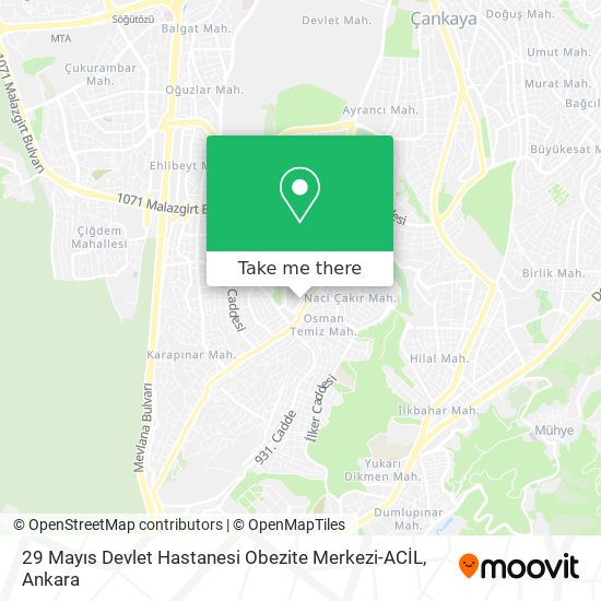 29 Mayıs Devlet Hastanesi Obezite Merkezi-ACİL map