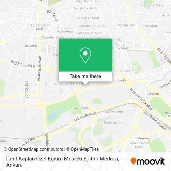 Ümit Kaplan Özel Eğitim Mesleki Eğitim Merkezi map