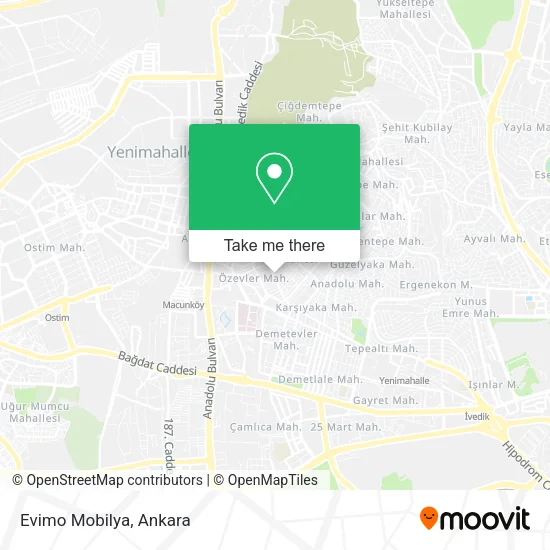 Evimo Mobilya map