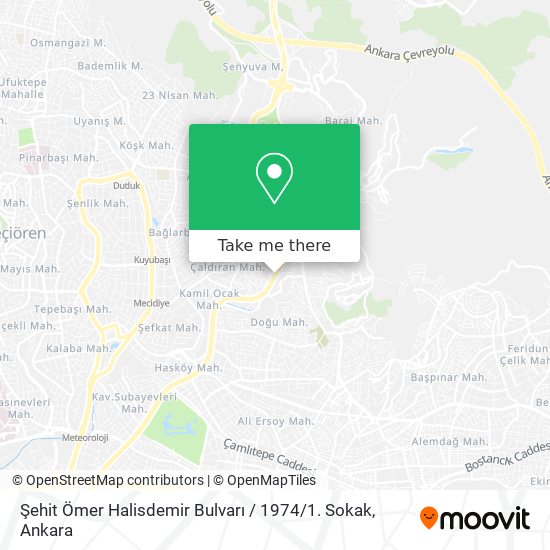 Şehit Ömer Halisdemir Bulvarı / 1974 / 1. Sokak map