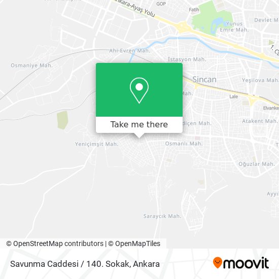 Savunma Caddesi / 140. Sokak map