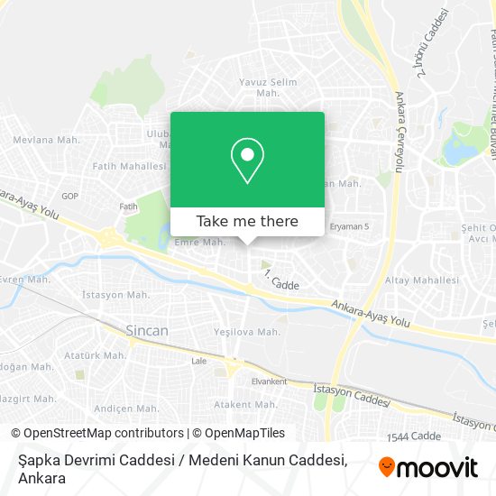 Şapka Devrimi Caddesi / Medeni Kanun Caddesi map