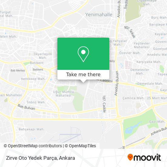 Zirve Oto Yedek Parça map