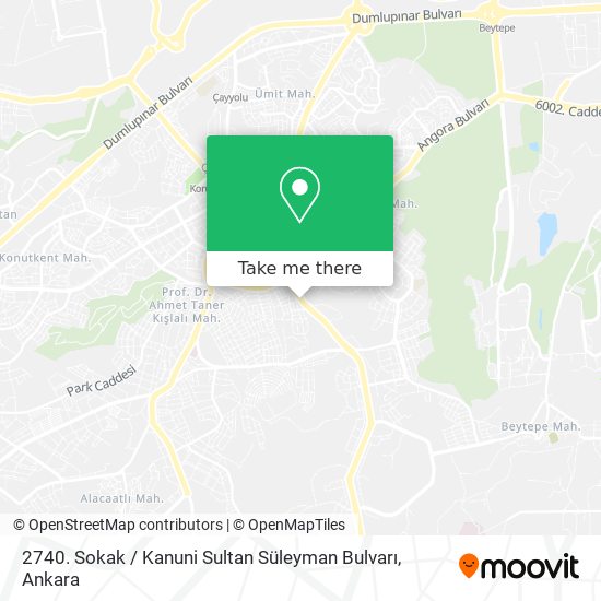 2740. Sokak / Kanuni Sultan Süleyman Bulvarı map