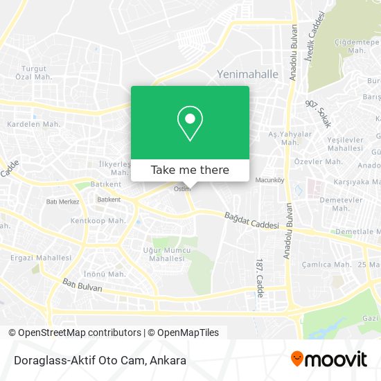 Doraglass-Aktif Oto Cam map