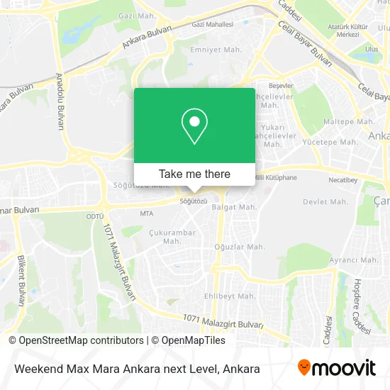 Weekend Max Mara Ankara next Level map