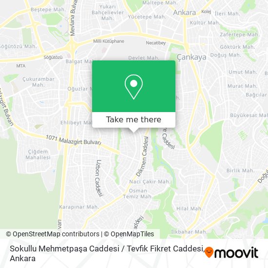 Sokullu Mehmetpaşa Caddesi / Tevfik Fikret Caddesi map