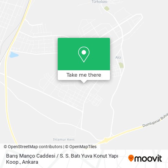 Barış Manço Caddesi / S. S. Batı Yuva Konut Yapı Koop. map