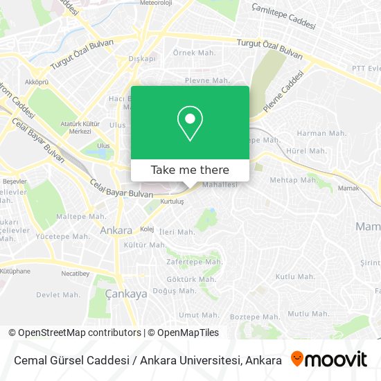 Cemal Gürsel Caddesi / Ankara Universitesi map