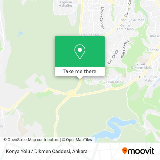 Konya Yolu / Dikmen Caddesi map
