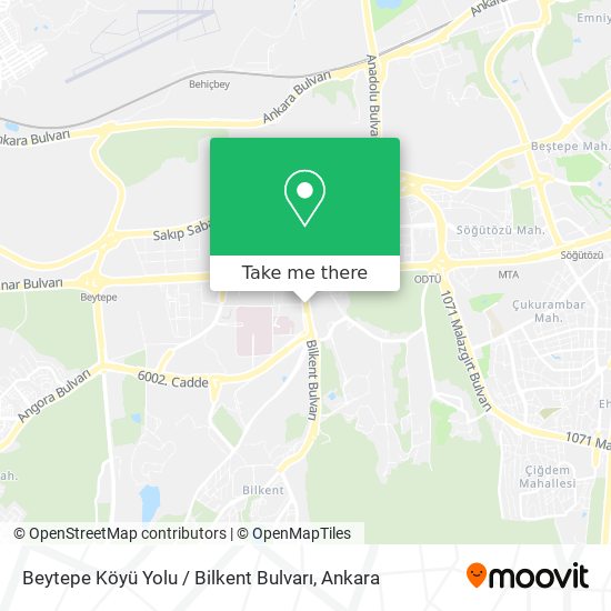 Beytepe Köyü Yolu / Bilkent Bulvarı map