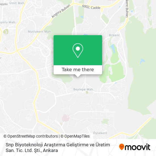 Snp Biyoteknoloji Araştırma Geliştirme ve Üretim San. Tic. Ltd. Şti. map