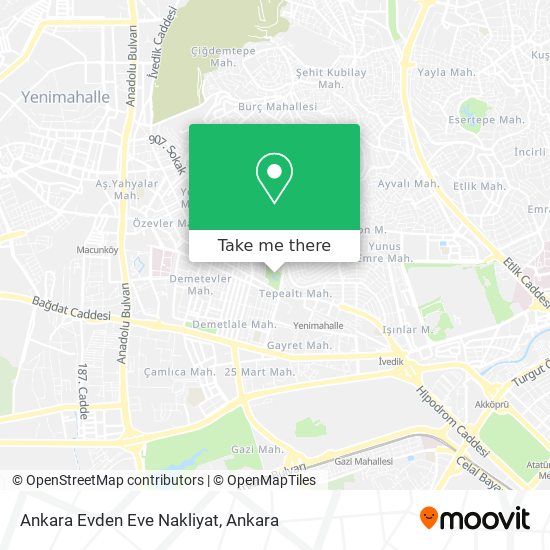 Ankara Evden Eve Nakliyat map