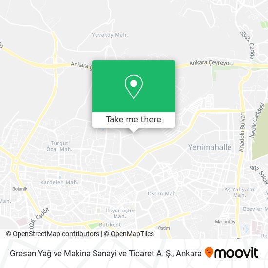 Gresan Yağ ve Makina Sanayi ve Ticaret A. Ş. map