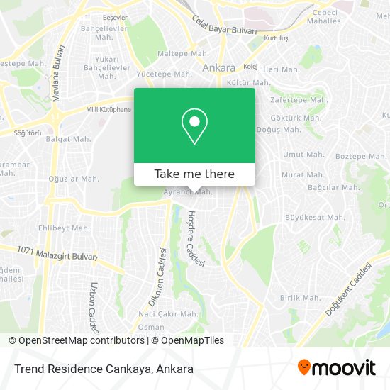 Trend Residence Cankaya map