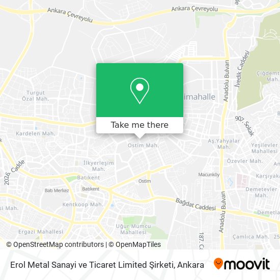 Erol Metal Sanayi ve Ticaret Limited Şirketi map