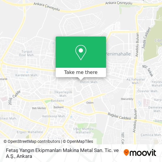 Fetaş Yangın Ekipmanları Makina Metal San. Tic. ve A.Ş. map