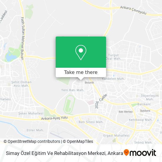 Simay Özel Eğitim Ve Rehabilitasyon Merkezi map