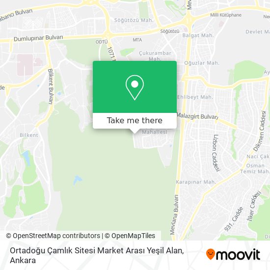 Ortadoğu Çamlık Sitesi Market Arası Yeşil Alan map
