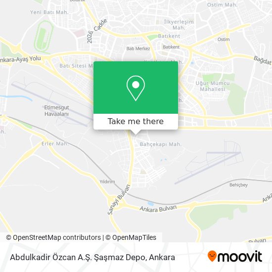 Abdulkadir Özcan A.Ş. Şaşmaz Depo map