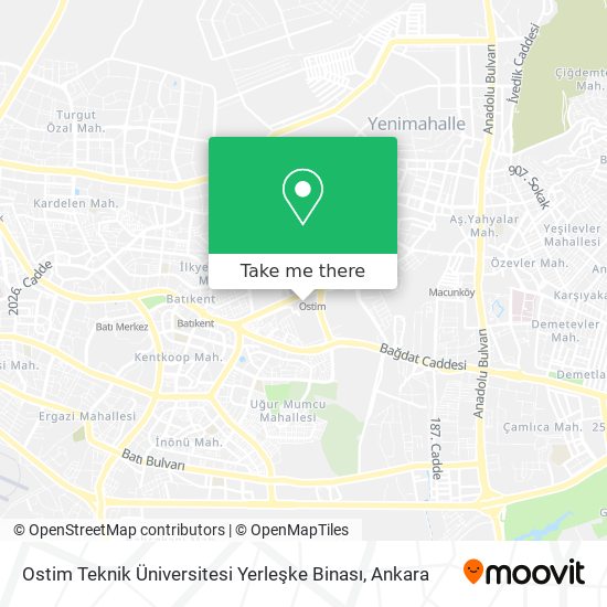Ostim Teknik Üniversitesi Yerleşke Binası map