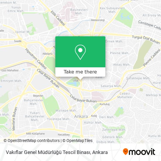 Vakıflar Genel Müdürlüğü Tescil Binası map