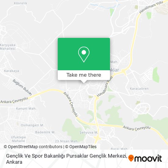 Gençlik Ve Spor Bakanlığı Pursaklar Gençlik Merkezi map