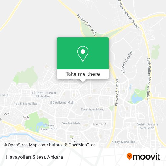 Havayolları Sitesi map